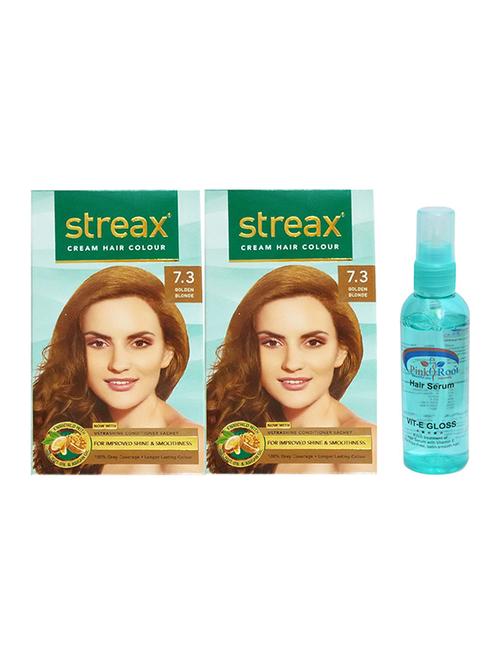 streax hair colour - golden blonde with pink root serum - 13354552 - Very Small Image - 1