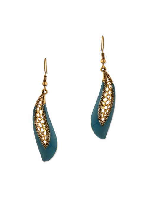 blue brass drop earrings - 13355911 - Very Small Image - 1