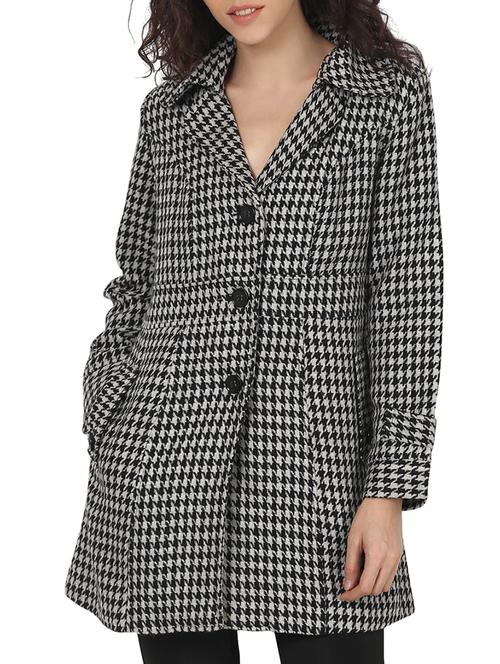 black houndstooth trench coat - 13357662 - Very Small Image - 1