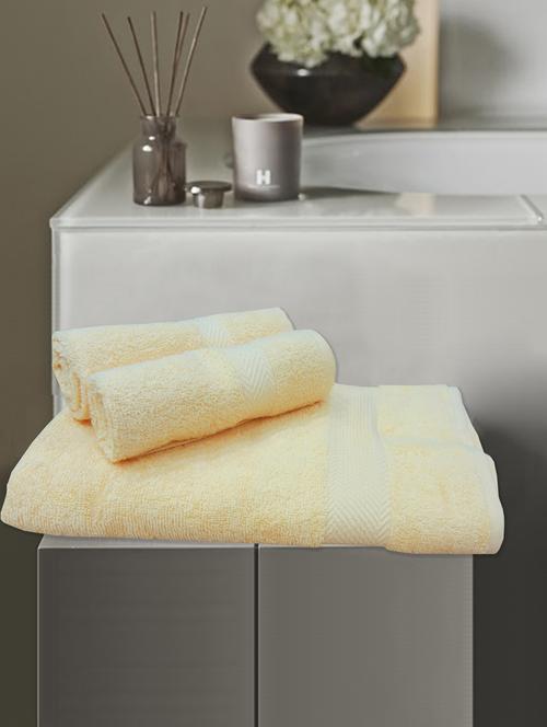 bianca 3 pc egyptian towel set 100% cotton (1 bath towel+ 2 hand towel) - 13357795 - Very Small Image - 1