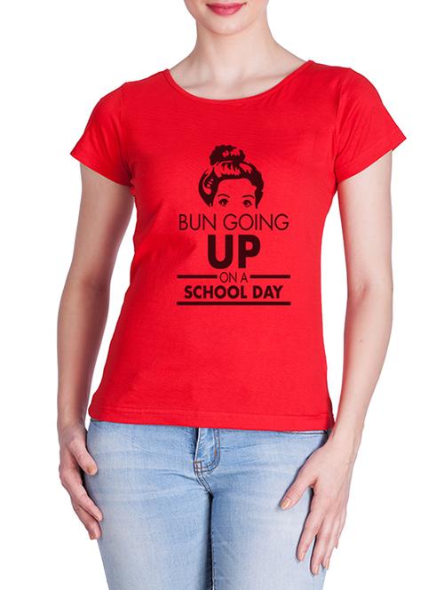 red printed cotton regular tee - 13358135 - Very Small Image - 1