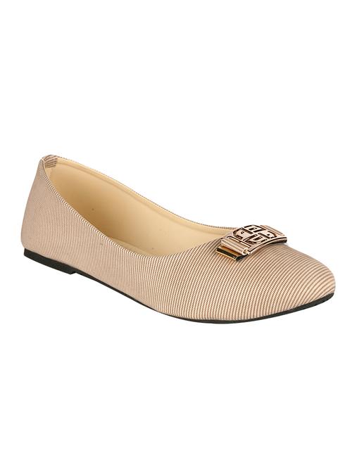 beige leatherette slip on ballerina - 13358317 - Very Small Image - 1