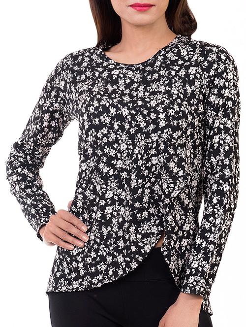 round neck floral top - 13359685 - Very Small Image - 1