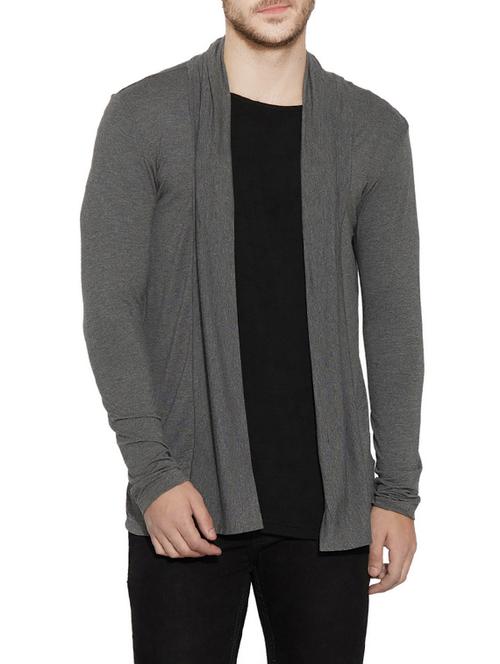 grey cotton shrug - 13362047 - Very Small Image - 1
