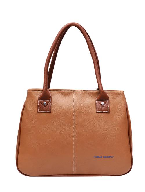 tan leatherette handbag - 13362433 - Very Small Image - 1