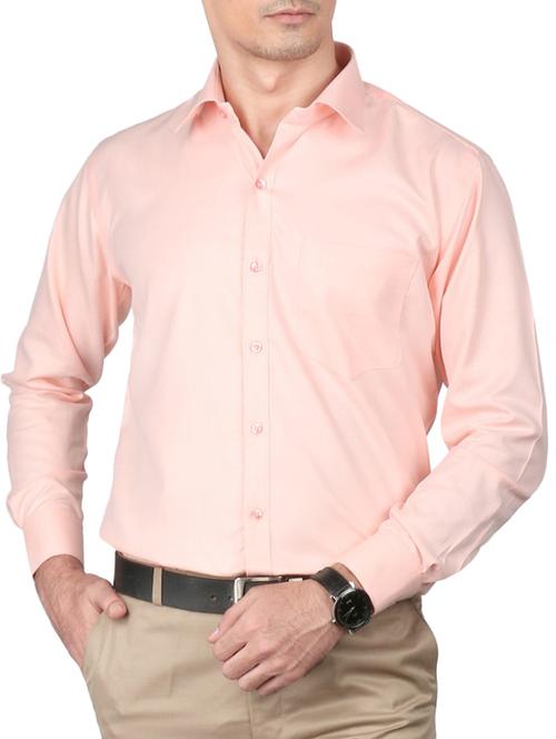 orange cotton formal shirt - 13363115 - Very Small Image - 1