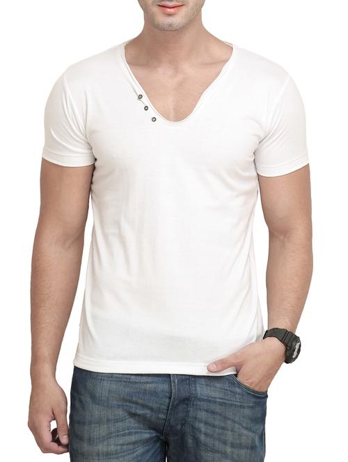 white solid cotton t-shirt - 13368701 - Very Small Image - 1