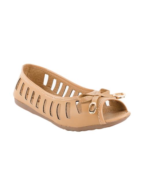 brown leatherette slip on sandals - 13370829 - Very Small Image - 1
