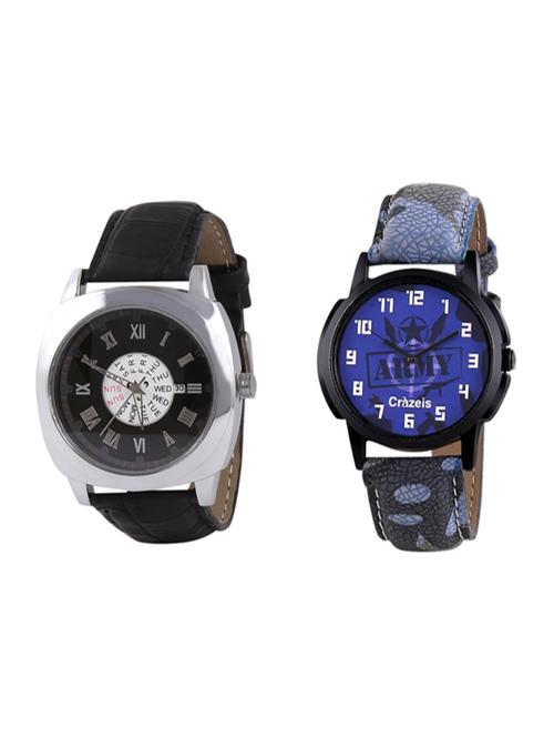 crazeis analog wrist watch combo for men's. - 13370963 - Very Small Image - 1