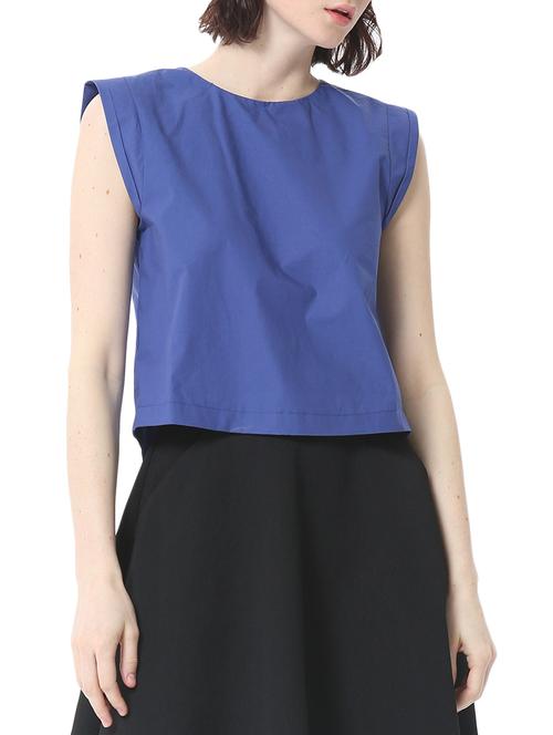 blue cotton crop top - 13373117 - Very Small Image - 1