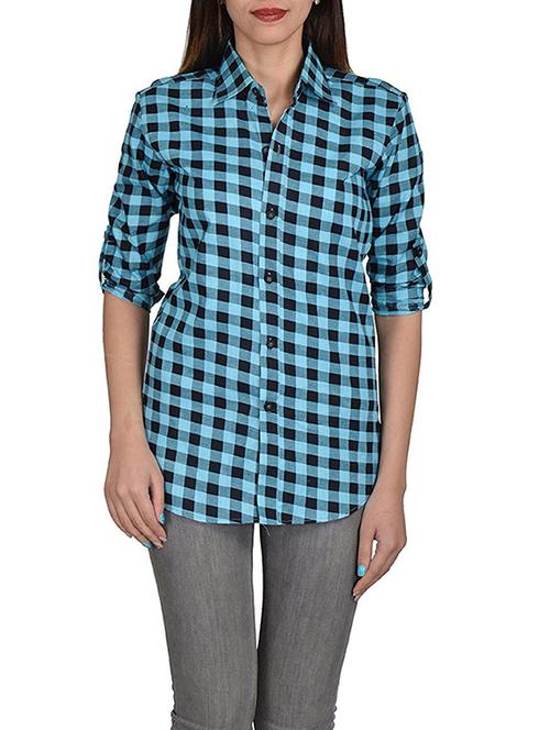 light blue cotton regular shirt - 13373986 - Very Small Image - 1