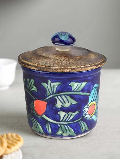 airtight ceramic jar with wooden lid - 13375106 - Very Small Image - 1