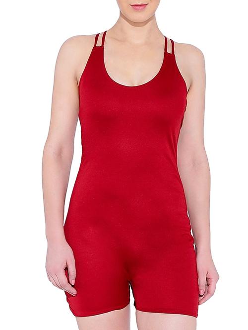red silk blend functional swimsuit - 13377121 - Very Small Image - 1
