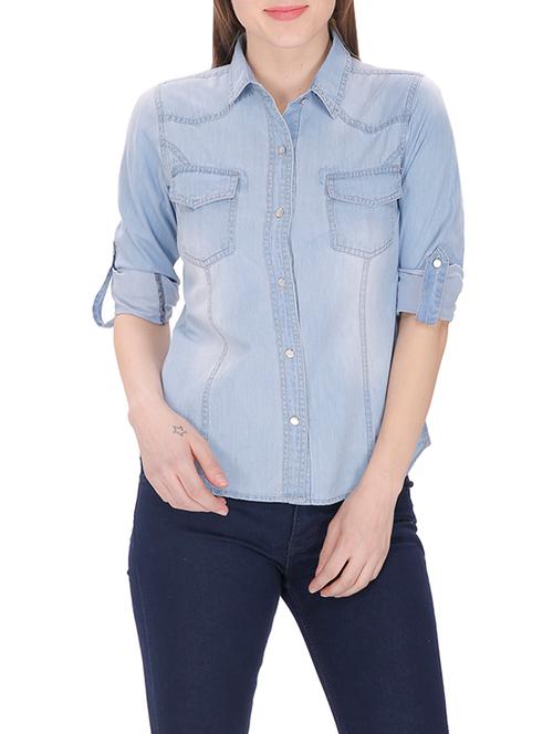 light blue denim shirt - 13382857 - Very Small Image - 1