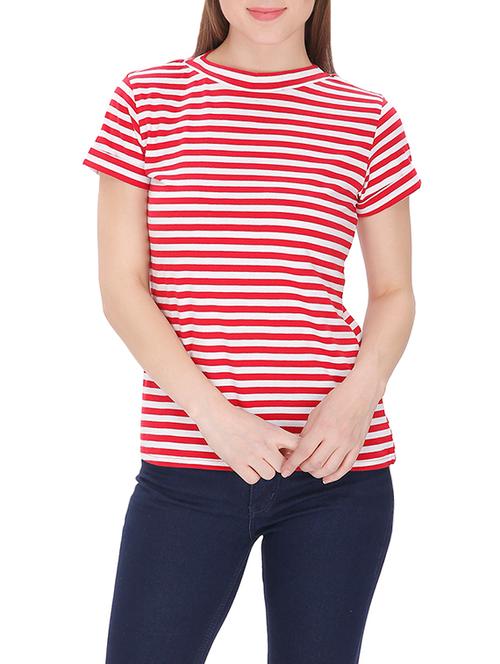 red cotton regular tshirt - 13382863 - Very Small Image - 1