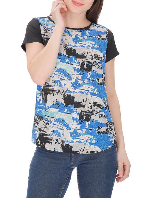 blue printed top - 13383345 - Very Small Image - 1