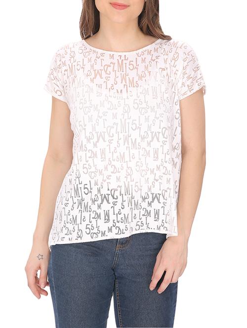 cream lycra regular top - 13383382 - Very Small Image - 1
