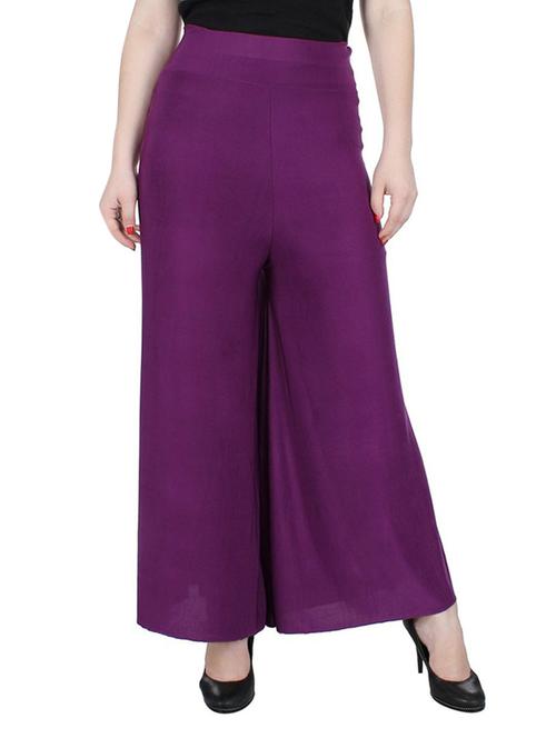 solid purple palazzo - 13384751 - Very Small Image - 1