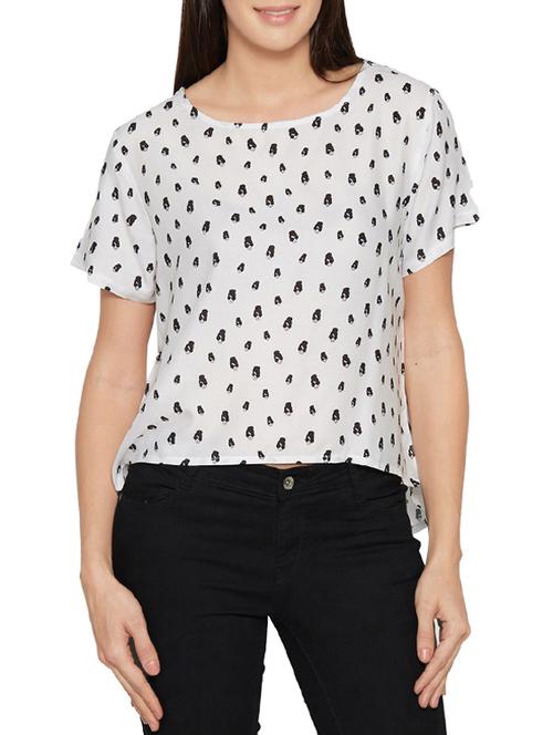 white printed top - 13385010 - Very Small Image - 1