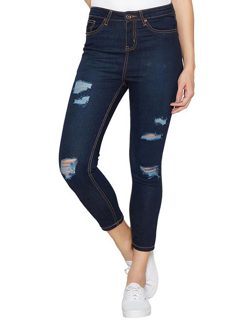 navy blue cotton jeans - 13385389 - Very Small Image - 1