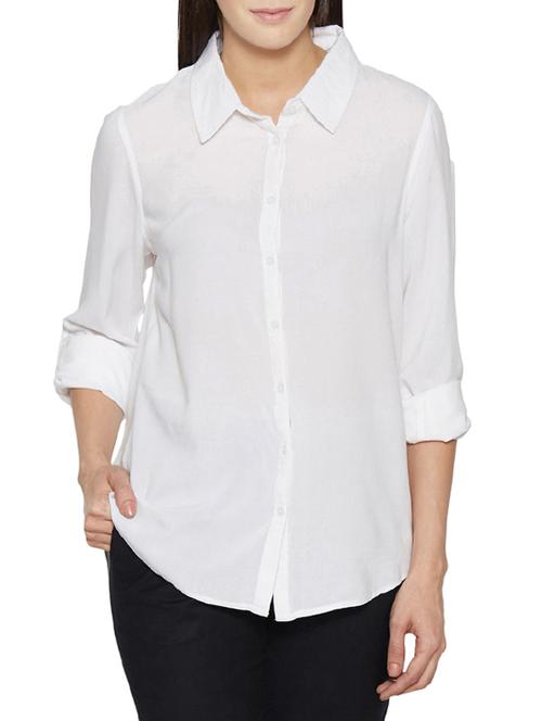 white regular shirt - 13385407 - Very Small Image - 1