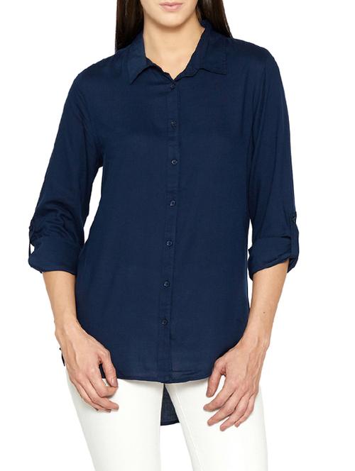 navy blue regular shirt - 13385409 - Very Small Image - 1