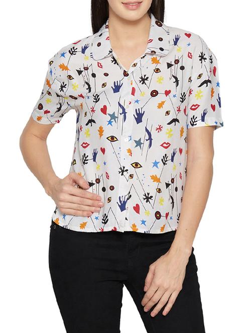 quirky print high low shirt - 13385427 - Very Small Image - 1