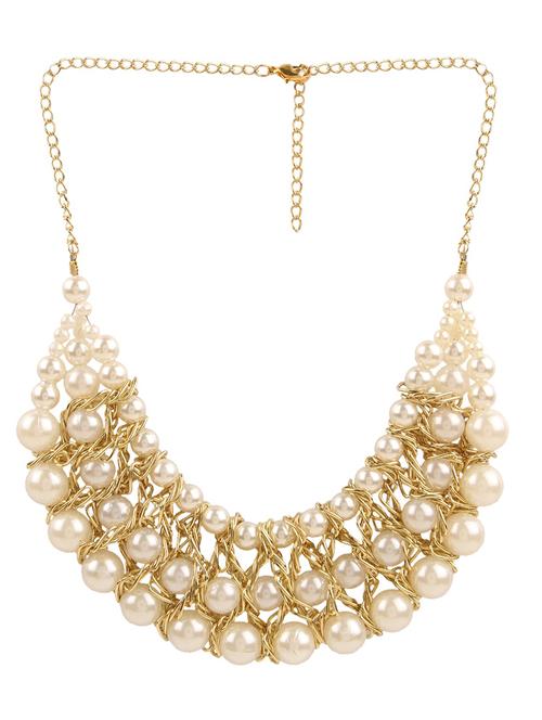 white gold plated pearl necklace - 13387618 - Very Small Image - 1