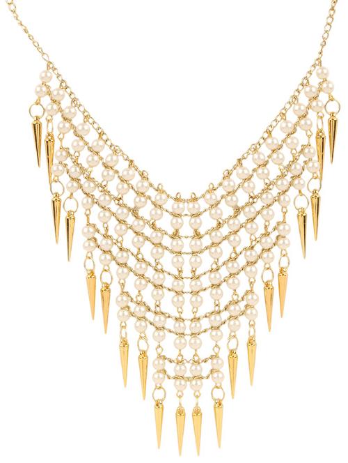 white gold plated long necklace - 13387623 - Very Small Image - 1