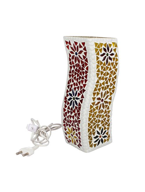 earthenmetal handcrafted colourful mosaic design curvy table glass lamp - 13389365 - Very Small Image - 1