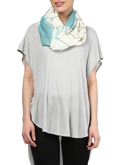 striped viscose stole - 13389441 - Very Small Image - 1