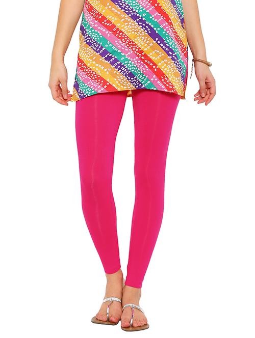 solid pink viscose legging - 13389759 - Very Small Image - 1