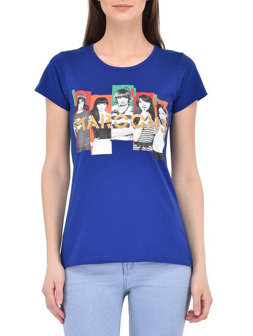 dark blue cotton regular tshirt - 13390780 - Very Small Image - 1