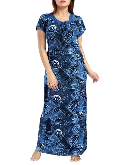 dark blue satin nighty - 13390841 - Very Small Image - 1