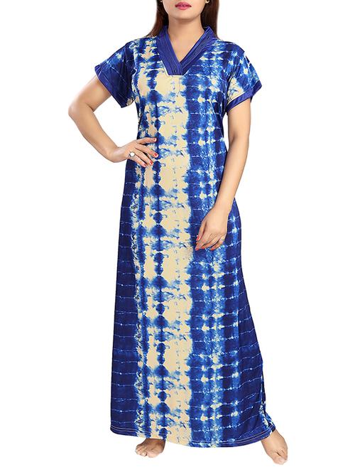 dark blue satin nighty - 13390851 - Very Small Image - 1