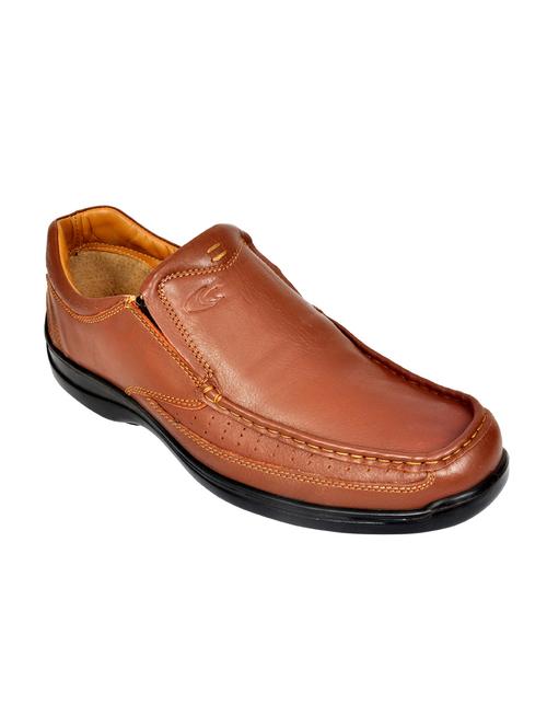 tan leather casual slipon - 13391792 - Very Small Image - 1
