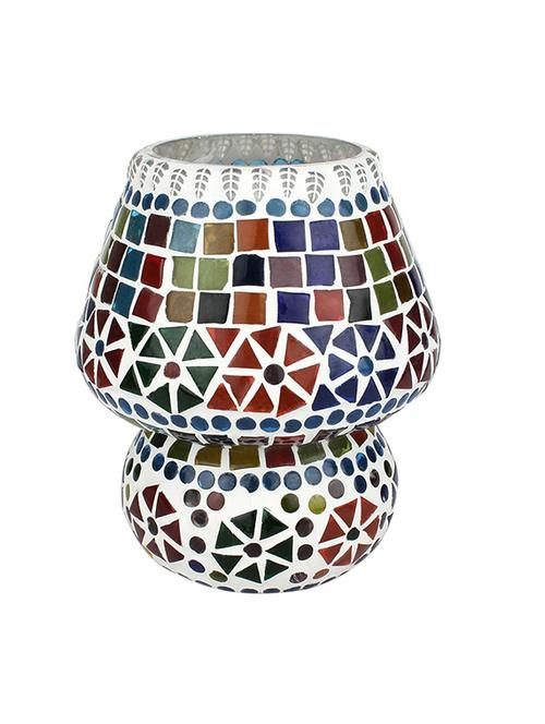 earthenmetal handcrafted colourful design mosaic table glass lamp - 13392841 - Very Small Image - 1