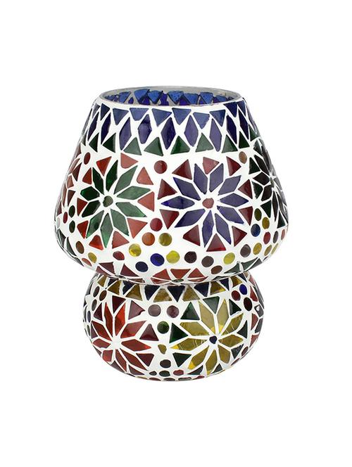 earthenmetal handcrafted colourful design mosaic table glass lamp - 13392842 - Very Small Image - 1