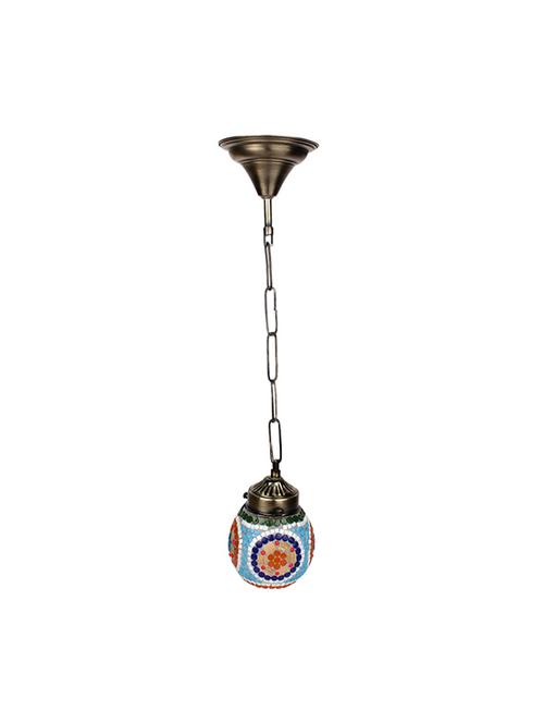 earthenmetal handcrafted egg shaped mosaic glass hanging light - 13392844 - Very Small Image - 1