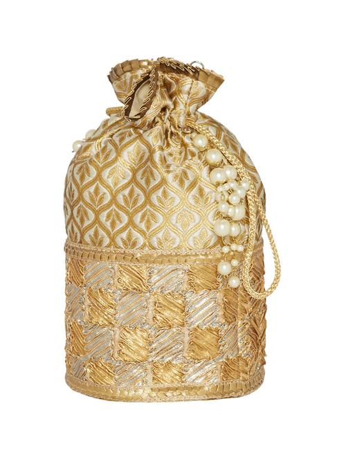 gold canvas potli - 13393233 - Very Small Image - 1