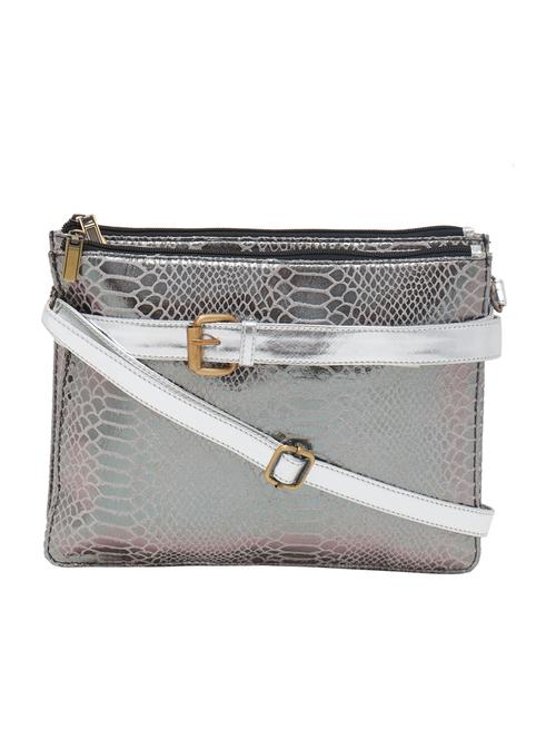 silver leather sling bag - 13393243 - Very Small Image - 1