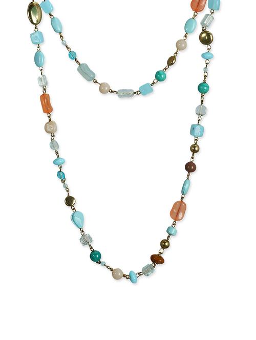 lass vogue blue double layered necklace - 13393415 - Very Small Image - 1