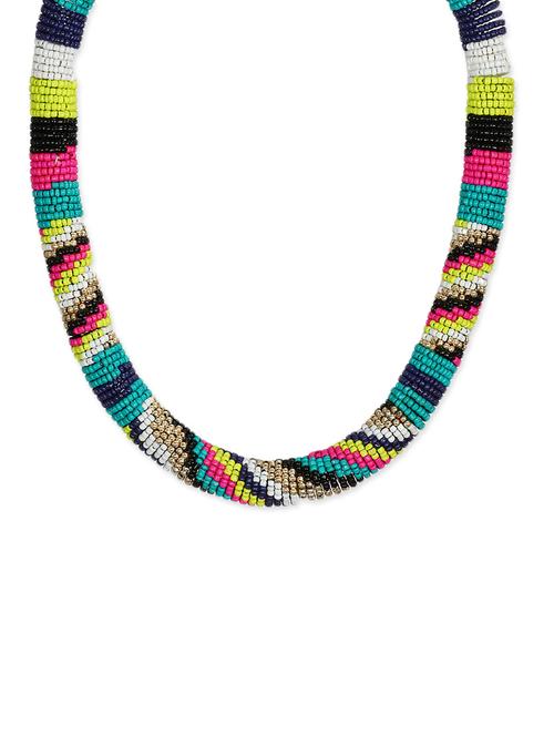 lass vogue multi colored beaded necklace - 13393438 - Very Small Image - 1