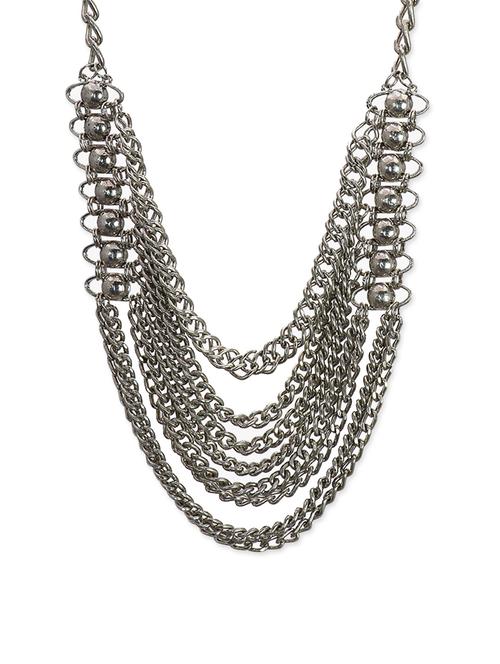 lass vogue glitzy silver necklace - 13393463 - Very Small Image - 1