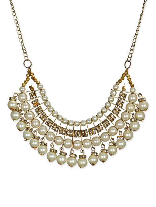 pearly white statement necklace - 13393526 - Very Small Image - 1