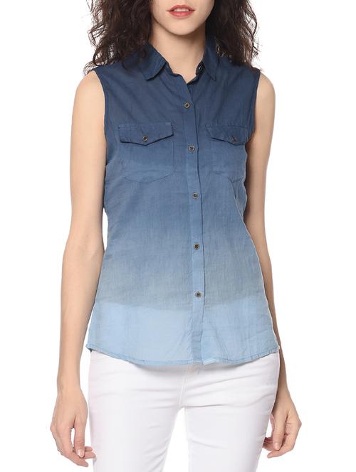 blue cotton regular shirt - 13394104 - Very Small Image - 1
