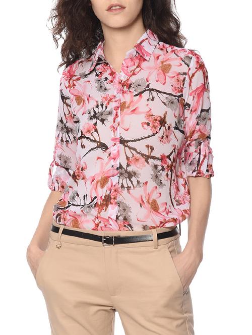 multicolored floral printed regular shirt - 13394109 - Very Small Image - 1