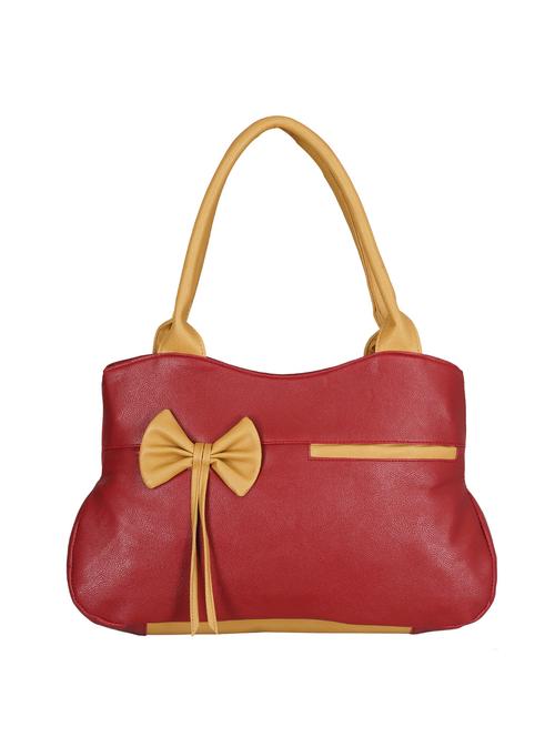 maroon leatherette handbag - 13394289 - Very Small Image - 1