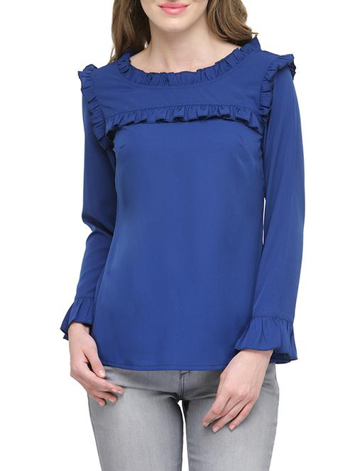 frill detail solid top - 13394380 - Very Small Image - 1