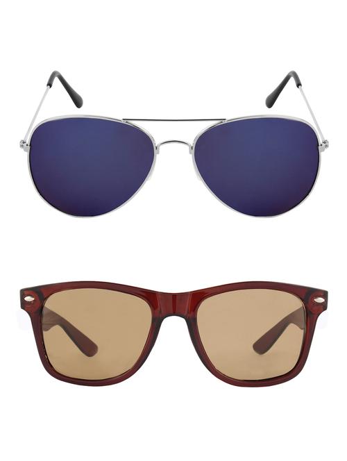 zyaden combo of two sunglasses wayfarer & aviator - 13396757 - Very Small Image - 1